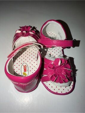 Angel Bright Pink Flower Strap Sandals